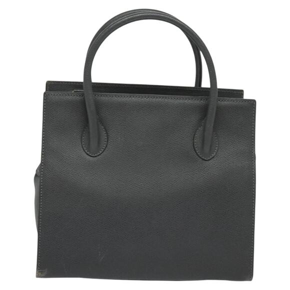 CELINE Hand Bag Leather Gray Gold - Picture 2 of 12